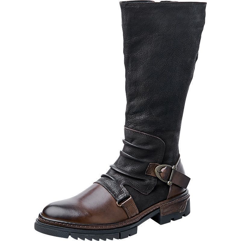 Men'S Shoes Louis Vuitton - Men Medieval Retro Leather Motorcycle Boots