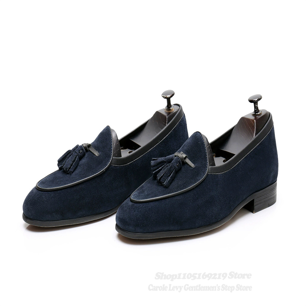 Tassel Decor Men Loafers Navy  - đánh giá và giá Men'S Shoes Navy Blue
