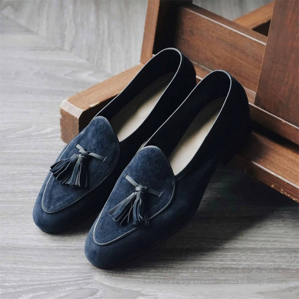 Tassel Decor Men Loafers Navy  - đánh giá và giá Men'S Shoes Navy Blue
