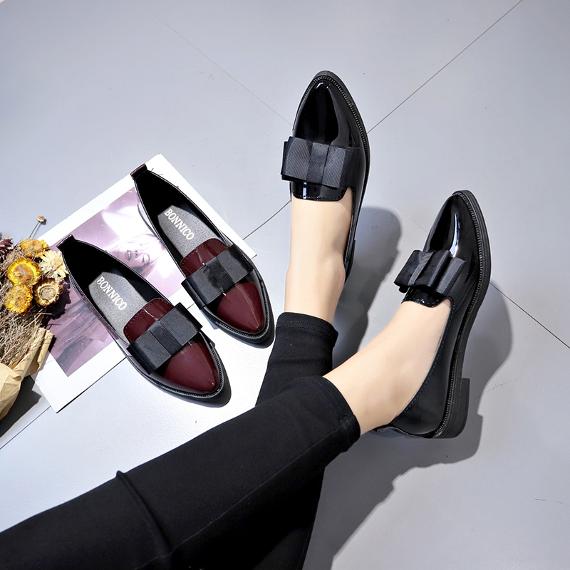 Black/ Wine Red Patent Leather - đánh giá và giá Dress Shoe Pointed