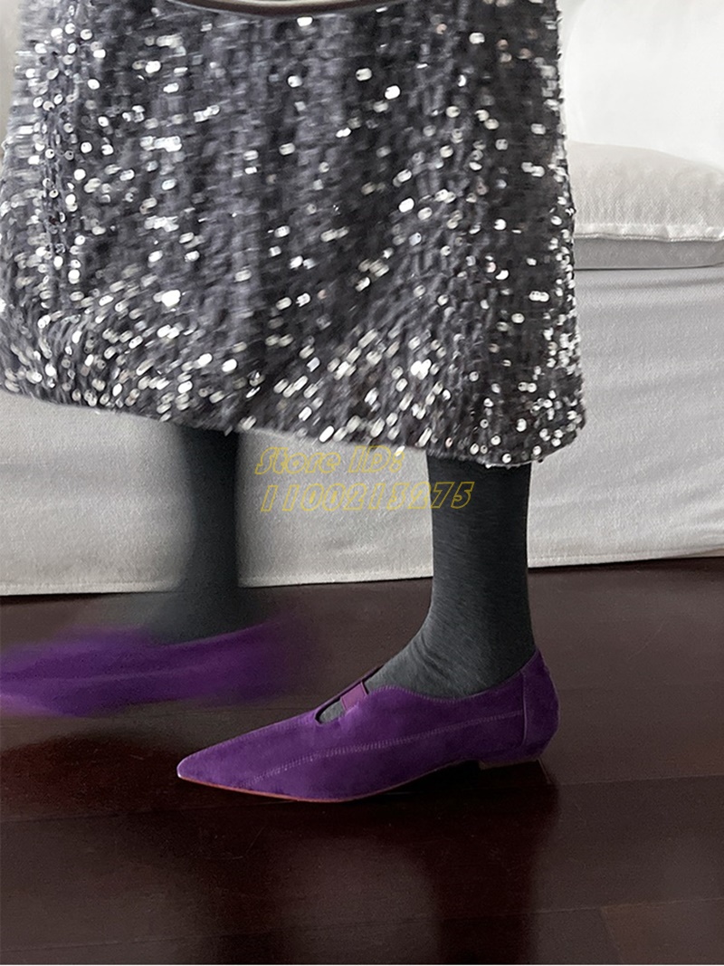 Purple Suede Pointy Toe Pumps  - đánh giá và giá Dress Shoe Pointed