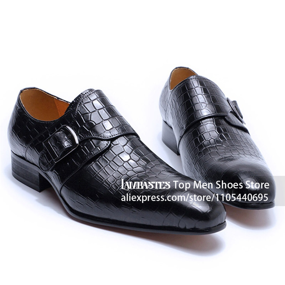 Crocodile Alligator Embossed L - đánh giá và giá Men'S Shoes Navy Blue