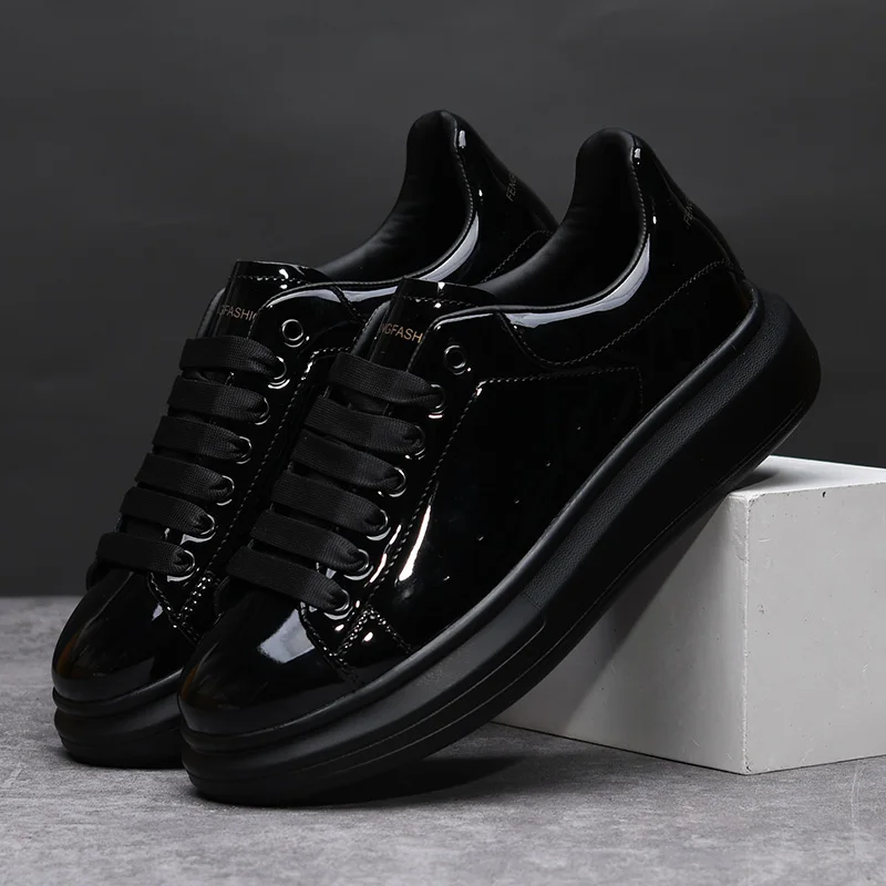 Brand Men's Shoes Black Glossy - đánh giá và giá Men'S Shoes Black And White