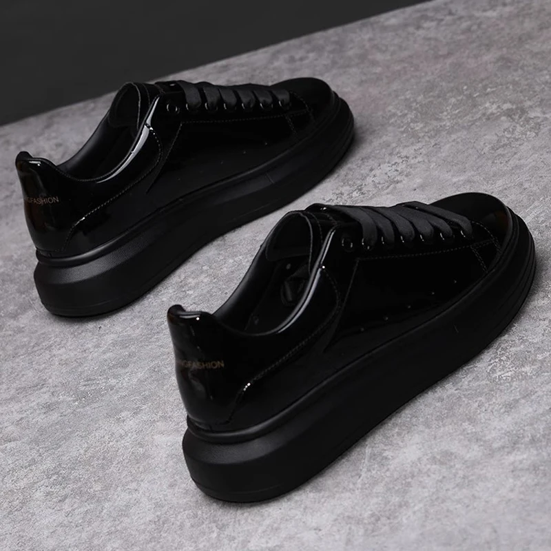 Brand Men's Shoes Black Glossy - đánh giá và giá Men'S Shoes Black And White