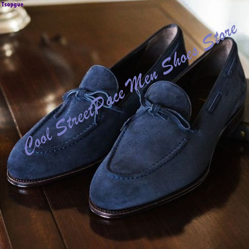 Business Casual Knot Loafers f - đánh giá và giá Men'S Shoes Navy Blue