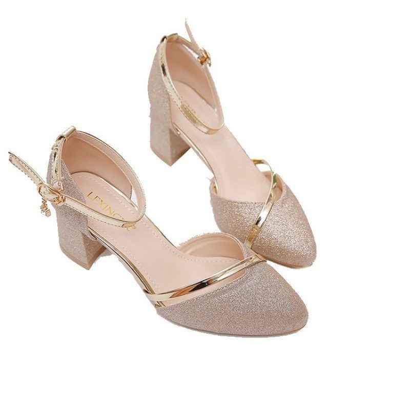 Women's Glitter Chunky Block H - đánh giá và giá Dress Shoe Pointed