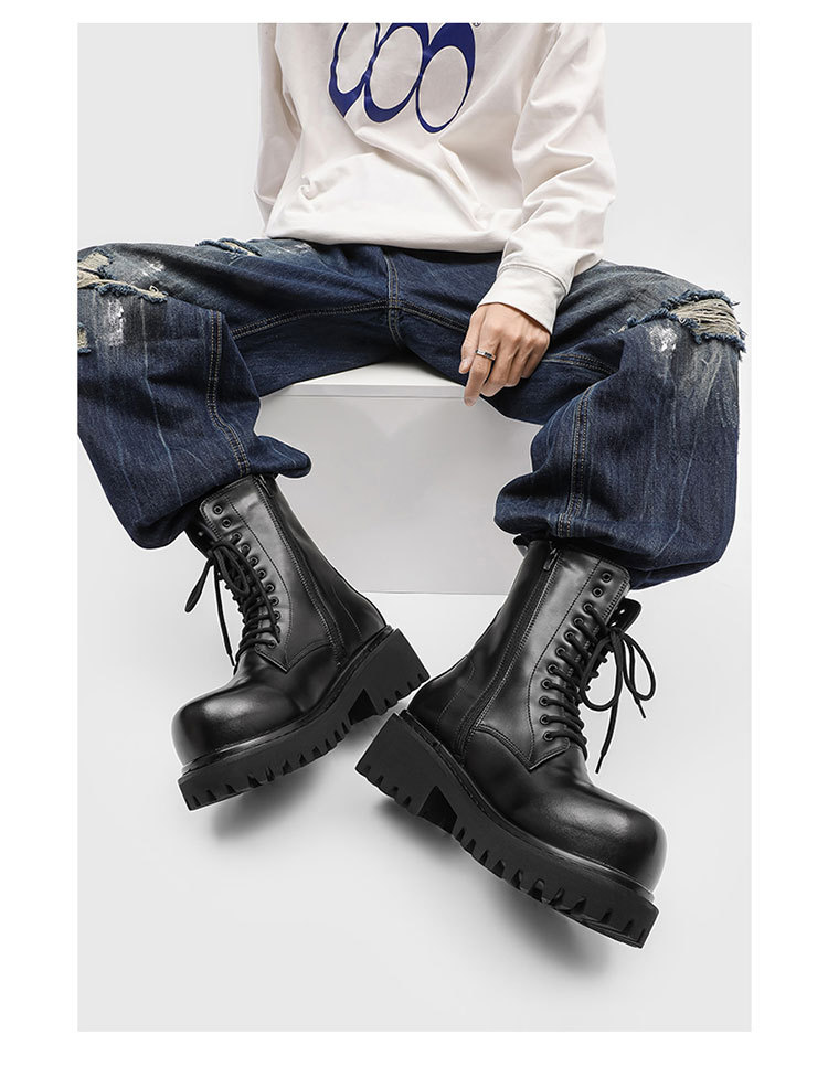 NEW Motorcycle Women's buckle  - đánh giá và giá Men'S Shoes Black And White