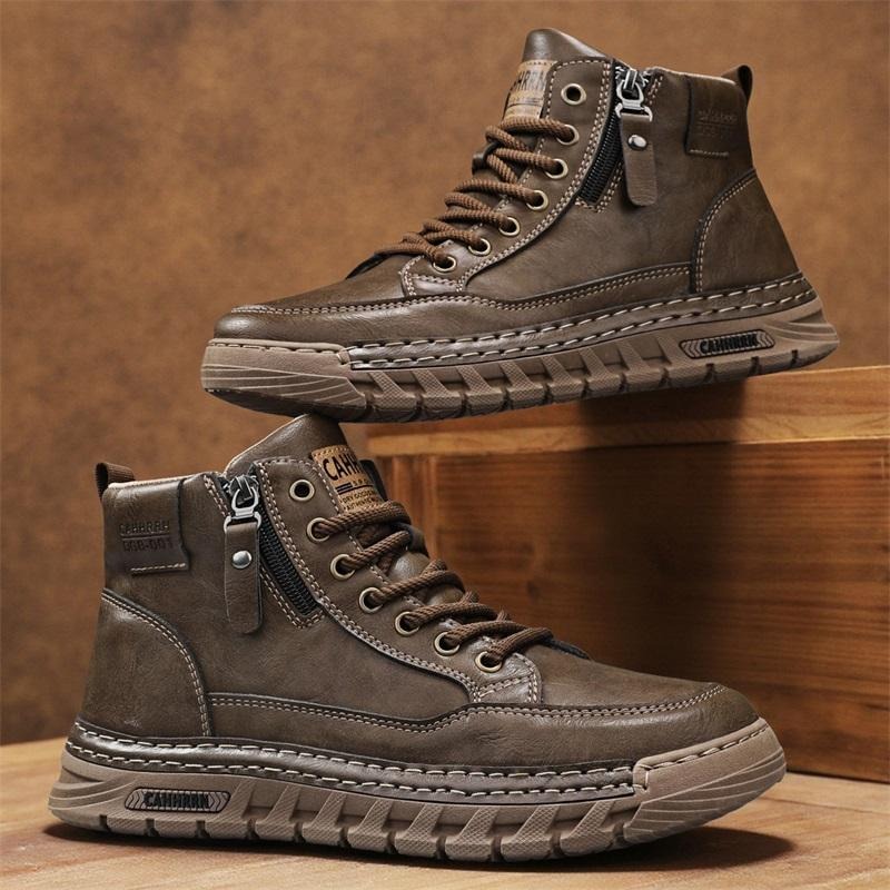 Men Leather High Top Ankle Boo - đánh giá và giá Running Shoes Lightweight