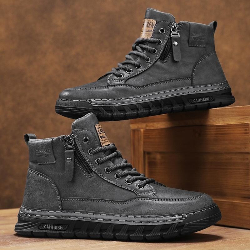 Men Leather High Top Ankle Boo - đánh giá và giá Running Shoes Lightweight