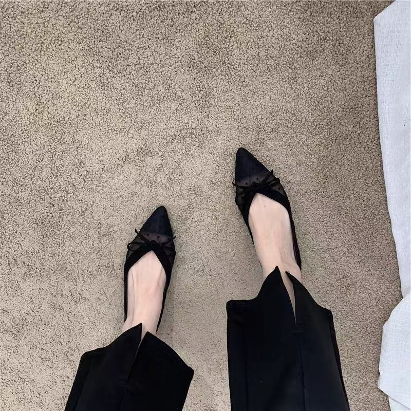 2026 Summer New Polka Dot Sing - đánh giá và giá Dress Shoe Pointed