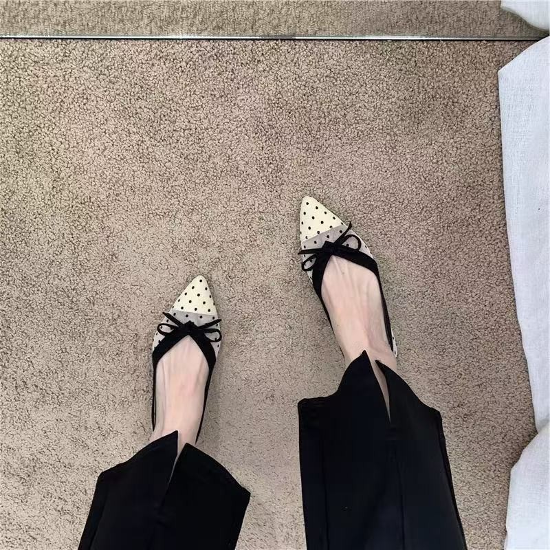 2026 Summer New Polka Dot Sing - đánh giá và giá Dress Shoe Pointed