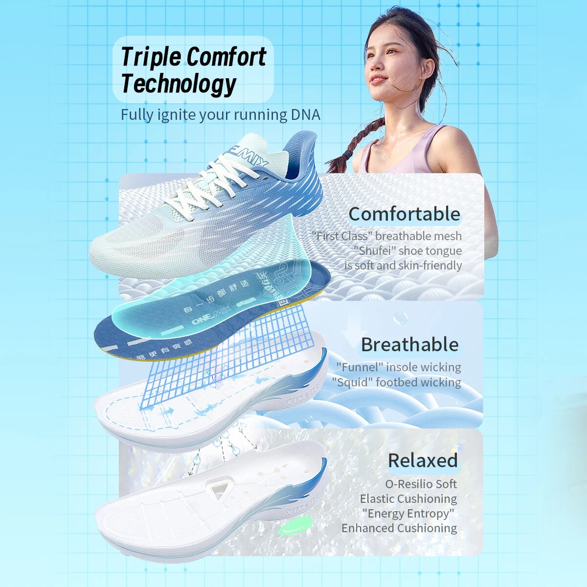 Onemix 2024 New Breathable Spe - đánh giá và giá Men'S Shoes Half Cut