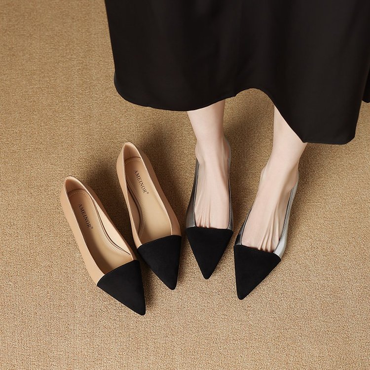 French ladies' high-heeled sho - đánh giá và giá Dress Shoe Pointed