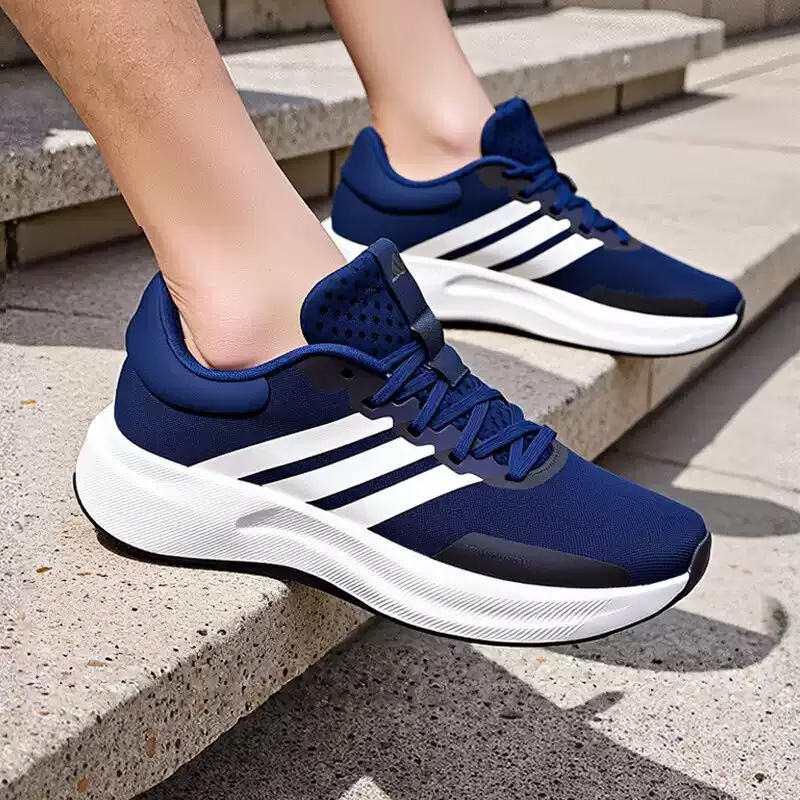 Adidas Navy Blue Three Stripes - đánh giá và giá Men'S Shoes Navy Blue