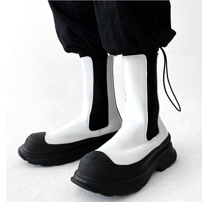 mens fashion punk stage high c - đánh giá và giá Men'S Shoes Black And White