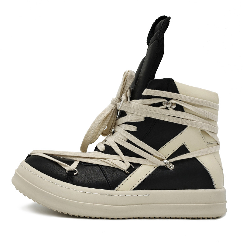 Men High Top Shoes Luxury Lace - đánh giá và giá Men'S Shoes Black And White