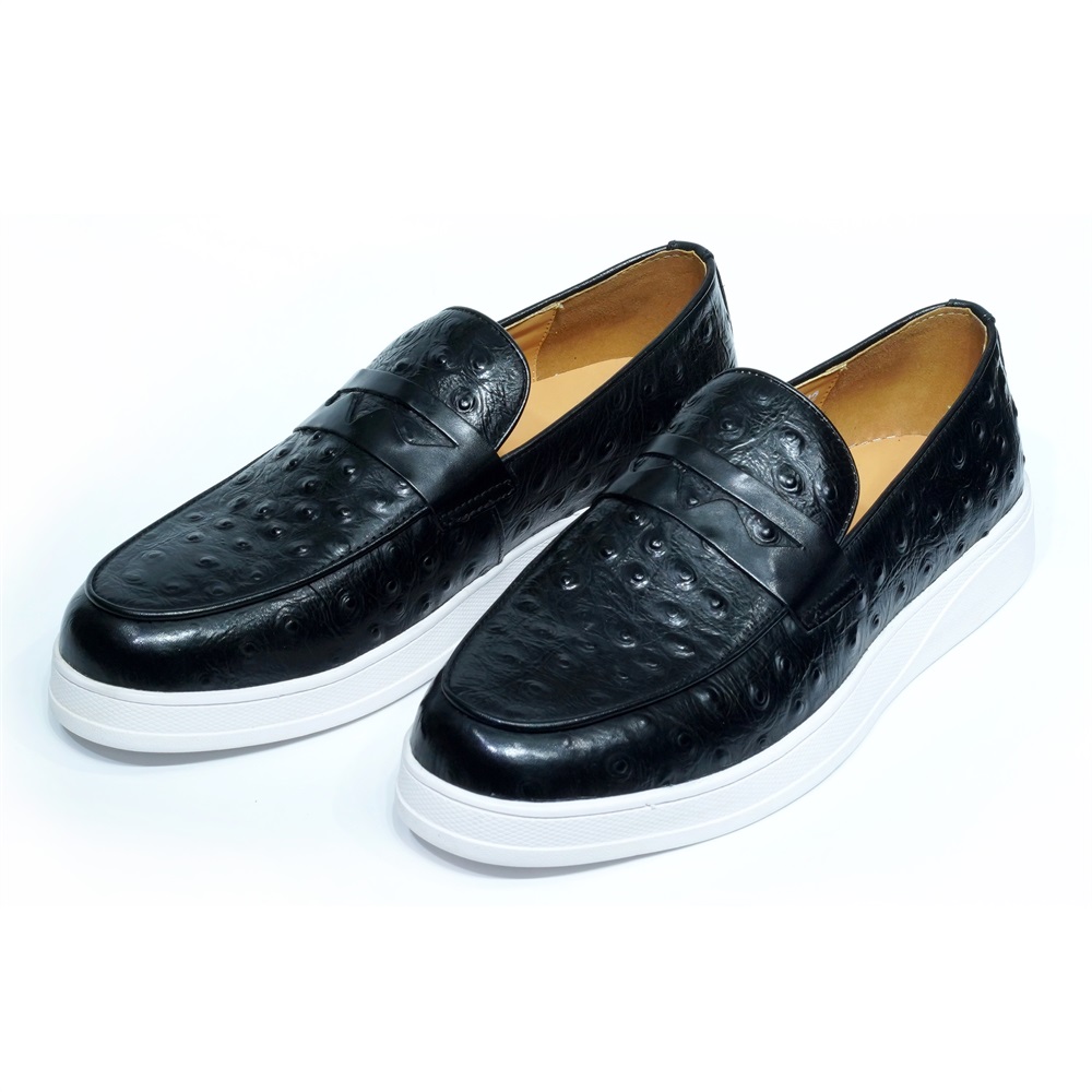 Fashion Genuine Leather Casual - đánh giá và giá Men'S Shoes Navy Blue