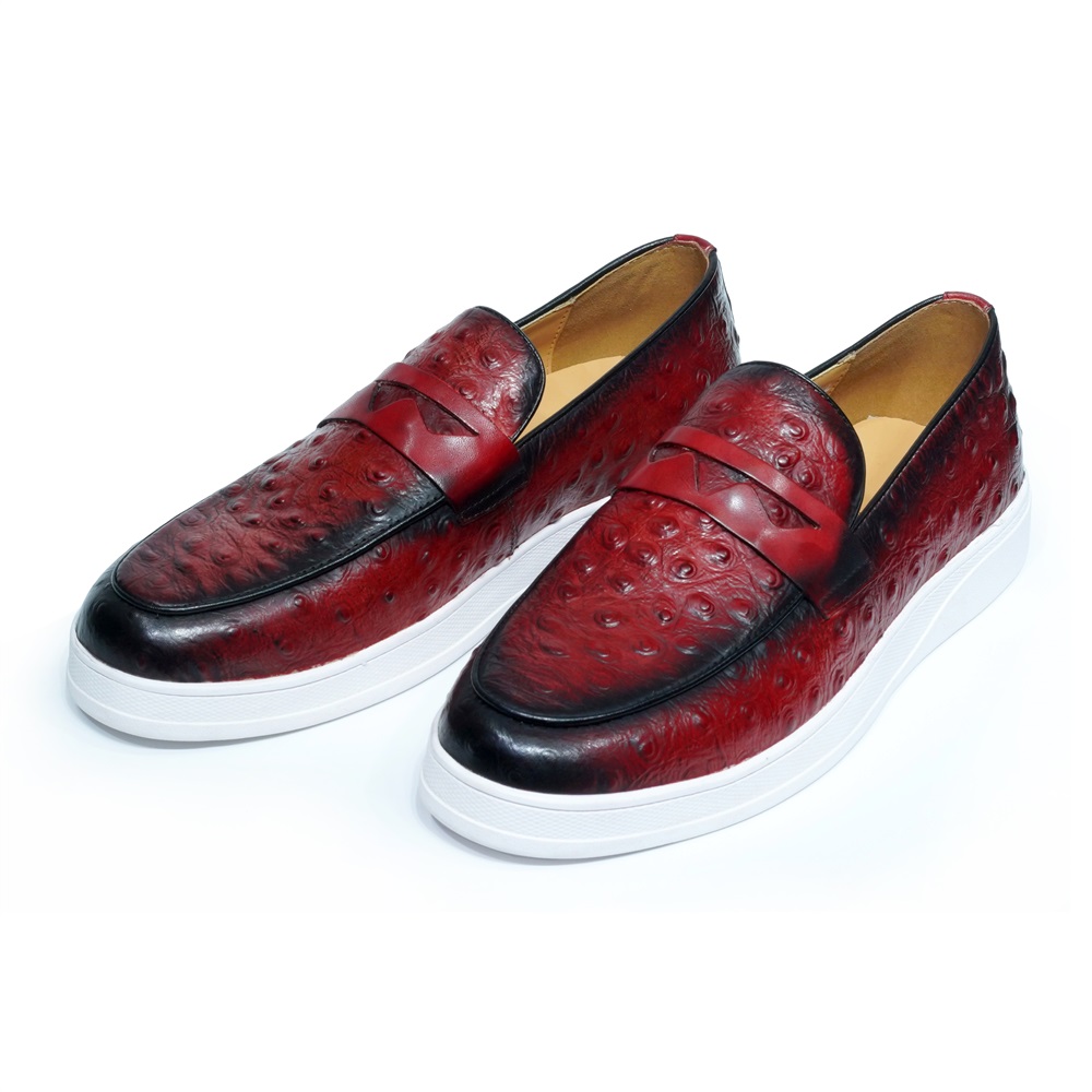 Fashion Genuine Leather Casual - đánh giá và giá Men'S Shoes Navy Blue