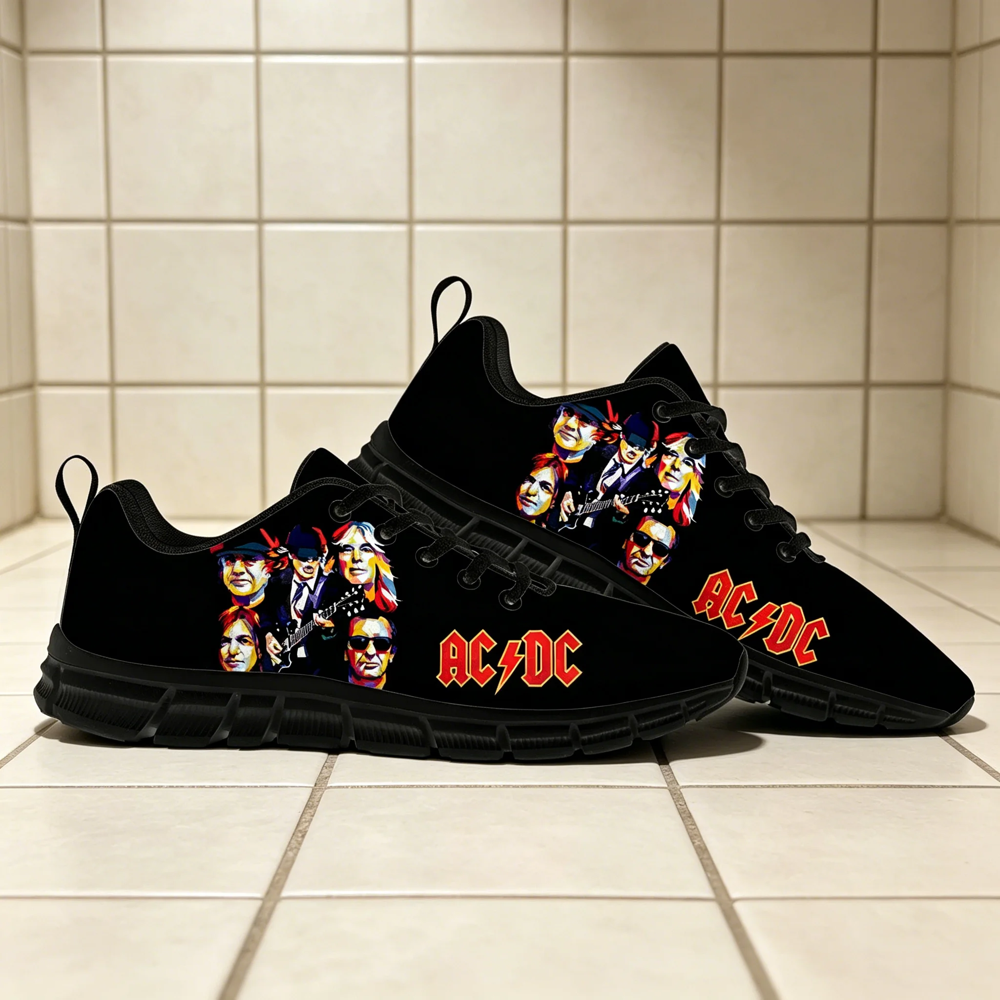 AC/DC Rock Band Retro Print Cu - đánh giá và giá Men'S Shoes Dc