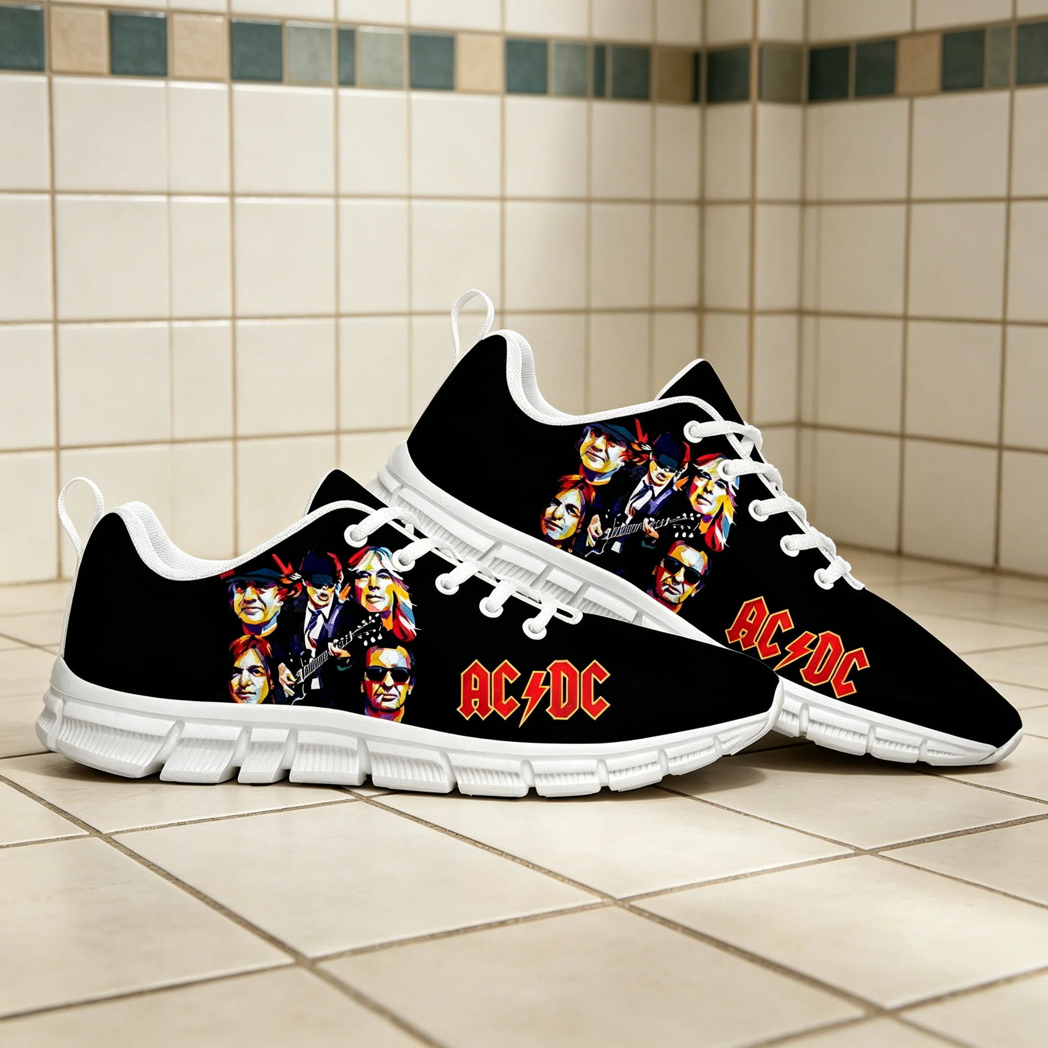 AC/DC Rock Band Retro Print Cu - đánh giá và giá Men'S Shoes Dc