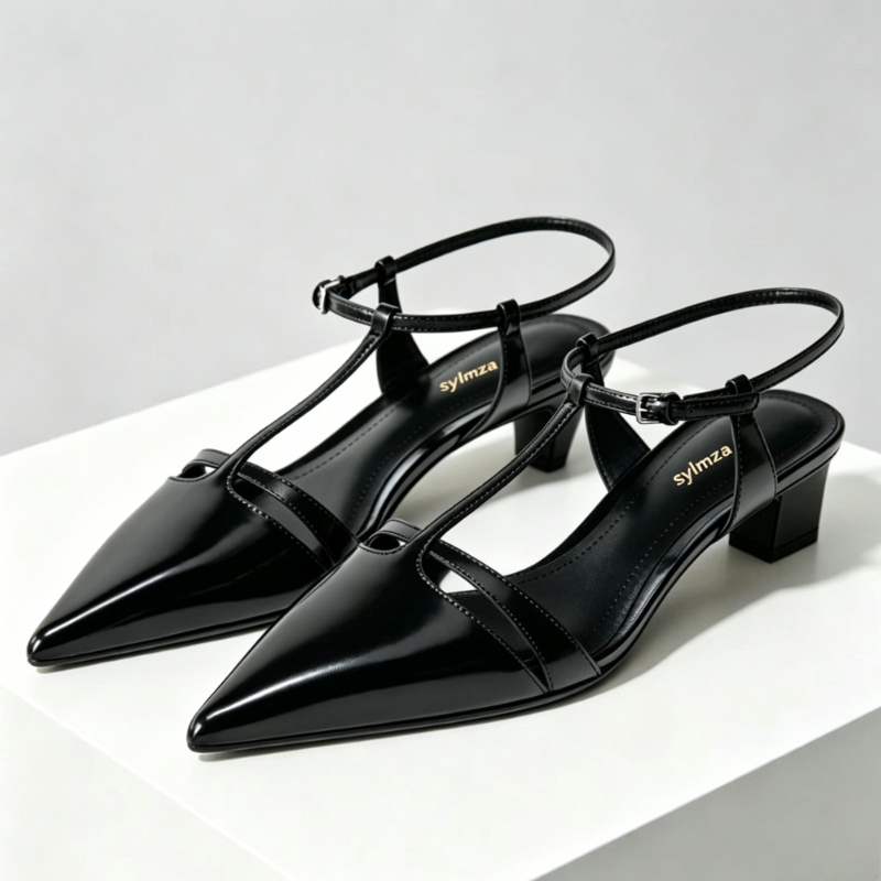 Patent Leather Kitten Heel Wom - đánh giá và giá Dress Shoe Pointed