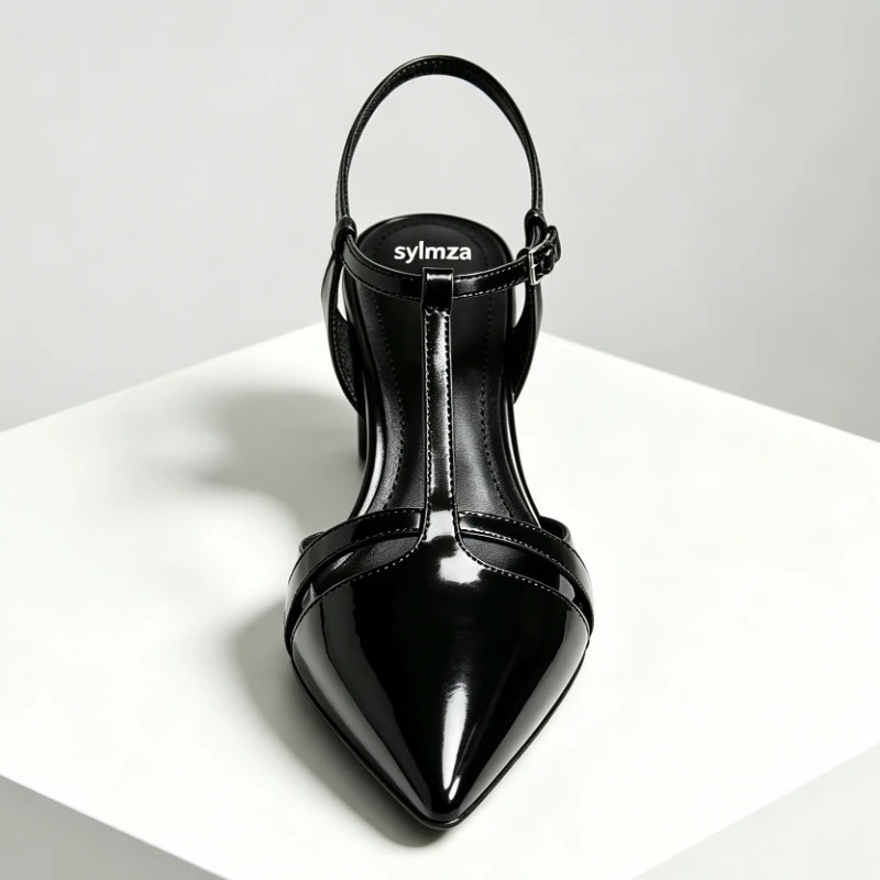 Patent Leather Kitten Heel Wom - đánh giá và giá Dress Shoe Pointed