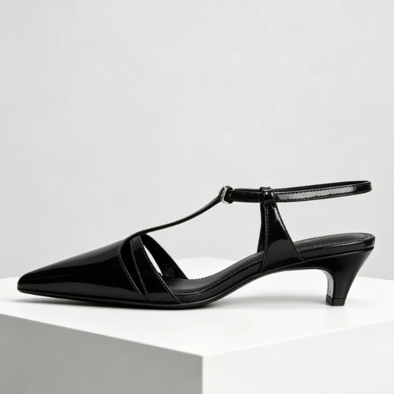 Patent Leather Kitten Heel Wom - đánh giá và giá Dress Shoe Pointed