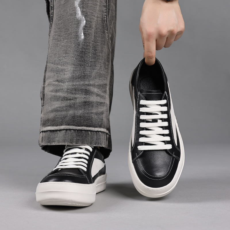 Mens Black Genuine Leather Pla - đánh giá và giá Men'S Shoes Black And White