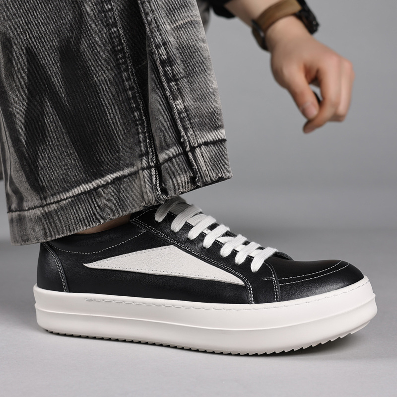 Mens Black Genuine Leather Pla - đánh giá và giá Men'S Shoes Black And White