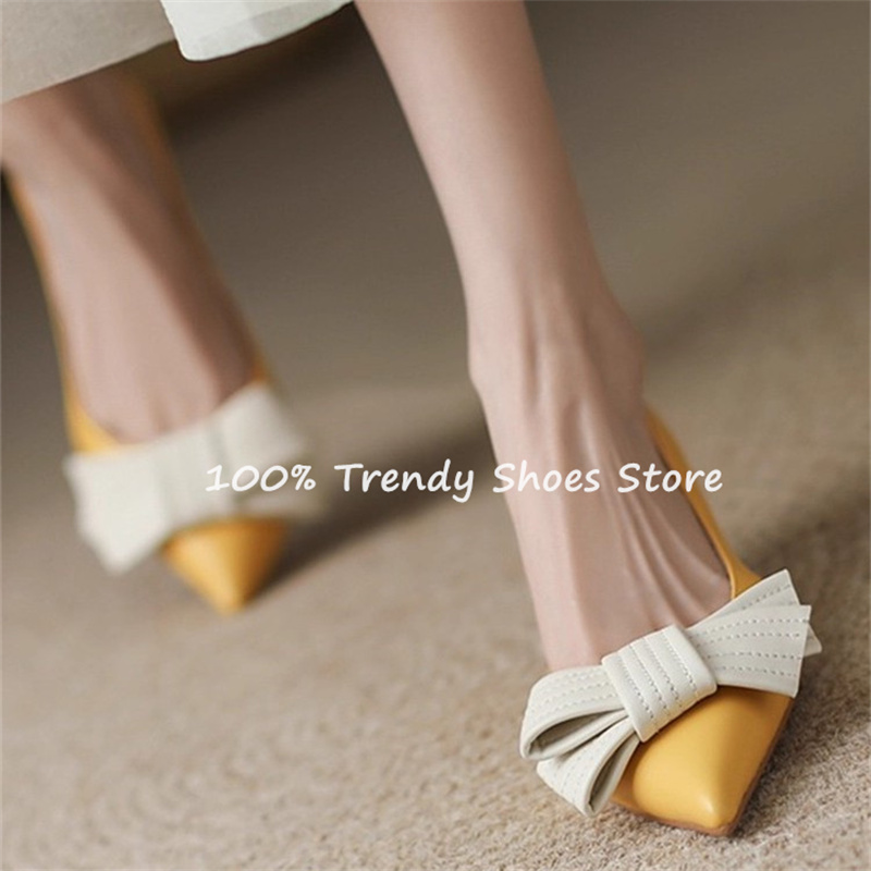Butterfly Knot Decor Women Sli - đánh giá và giá Dress Shoe Pointed