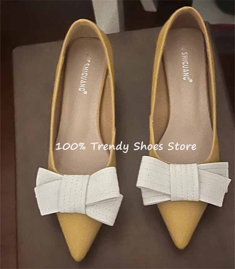 Butterfly Knot Decor Women Sli - đánh giá và giá Dress Shoe Pointed