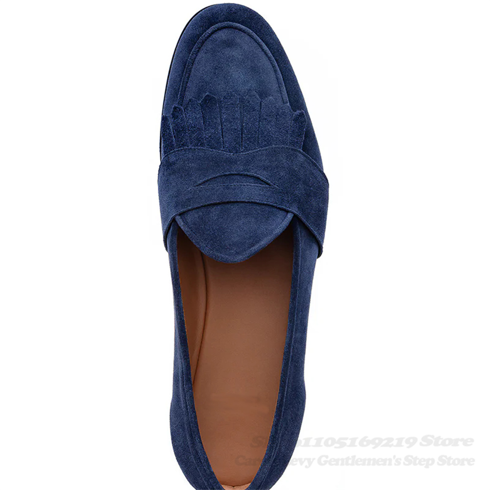 Navy Blue Suede Loafers Men Ro - đánh giá và giá Men'S Shoes Navy Blue