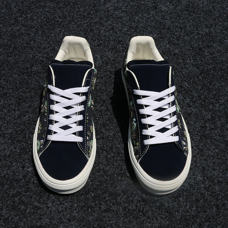 Summer Navy Blue Printed Large - đánh giá và giá Men'S Shoes Navy Blue