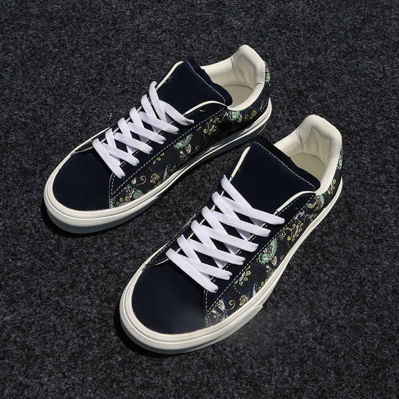 Summer Navy Blue Printed Large - đánh giá và giá Men'S Shoes Navy Blue