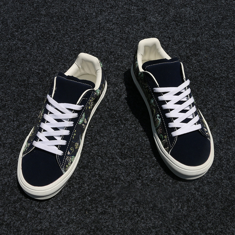 Summer Navy Blue Printed Large - đánh giá và giá Men'S Shoes Navy Blue