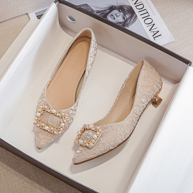 Ivory Textured Satin Pointed T - đánh giá và giá Dress Shoe Pointed